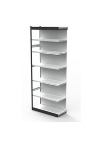 Kantoor-stellingsysteem, met achterwand, stellinghoogte 2600 mm, aanbouwstelling, breedte x diepte = 750 x 300 mm