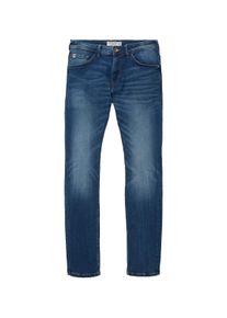 Tom Tailor Denim Herren Slim Piers Soft-Stretch-Jeans, blau, Logo Print, Gr. 28/32, baumwolle