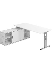 Escritorio como superficie de apoyo, A x P 1800 x 800 mm, blanco