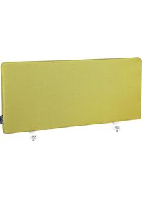 Tischtrennwand Curve, HxT 400 x 40 mm, Breite 800 mm, apfelgr&uuml;n