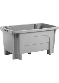 Nestbare stapelbak, inwendige l x b = 690 x 1125 mm, grijs, 300 l, vanaf 10 stuks