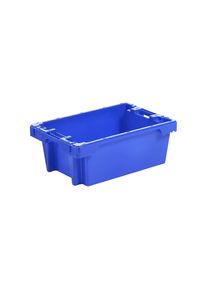 Nestbare stapelbak, inwendige b x h = 469 x 221 mm, blauw, 32 l, vanaf 4 stuks