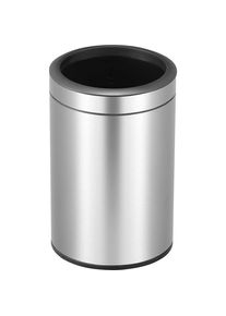 Afvalemmer Round Open Top, inhoud 12 l, b x h x d = 255 x 400 x 255 mm, roestvast staal