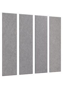 eurokraft basic Akoestisch wandpaneel, h x b = 1200 x 300 mm, VE = 4 stuks, lichtgrijs, vanaf 10 VE