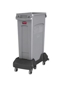 Abfalleimer SLIM JIM Set, 60 l, mit Kunststofffahrwagen, grau, ab 2 Stk Rubbermaid