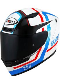 Suomy Track-1 Ninety Seven, integraalhelm , kleur: Wit/Rood/Blauw , maat: M
