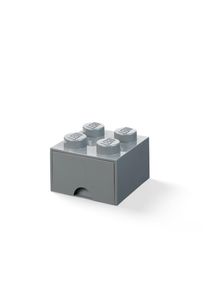 Lego Schublade 4 Noppen, 1 Fach, dunkel grau