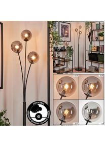 hofstein Bernado Staande lamp - Glas 12 cm Rookkleurig, 3-lichts