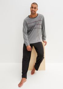 Miehet Pyjama, musta, 52/54 (L), 100% puuvilla, bonprix