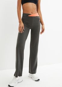 bonprix Bawełniane spodnie sportowe Bootcut (2 pary), szary, 36/38