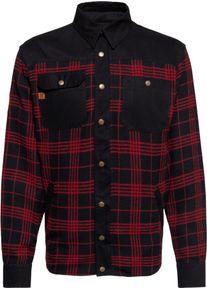 King Kerosin Motor Gear - Flannell, overhemd/jasje van textiel , kleur: zwart/rood , maat: L