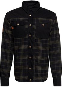 King Kerosin Motor Gear - Flannell, overhemd/jasje van textiel , kleur: zwart/donkergroen , maat: M