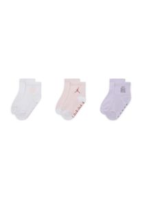 Chaussettes anti-dérapantes Jordan Icon Patches pour bébé (0 - 9 mois) (3 paires) - Rose