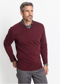 Maglione in misto cotone morbido a filato fine, Rosso, Taglia 48/50 (M), bonprix