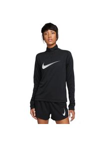 Nike Damen Dri-Fit Swoosh 1/4-Zip Long-Sleeve Running Mid Layer schwarz