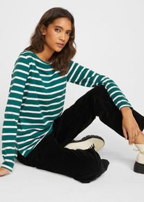 Pitkähihainen paita venepääntiellä, 2 kpl/pakkaus, vihreä, 44/46, bonprix