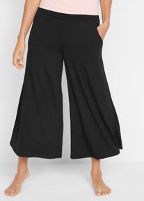 bonprix Spodnie culotte, długość do łydki czarny 44/46