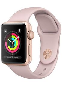 Apple Watch Series 3 (2017) | 38 mm | Aluminium | GPS | gold | Sportarmband rosa