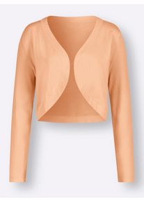 Dames Bolero in model zonder sluiting in apricot ,maat 38, WITT, 70% Viscose, 30% Polyamide