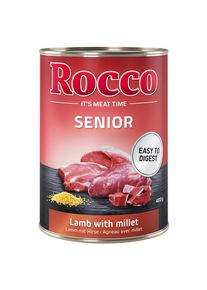 6x400g Rocco Senior agneau, millet - Pâtée pour chien