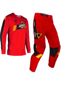 Leatt 3.5 S24 Red, set jersey/textiel broek kinderen , kleur: rood/zwart/geel , maat: L