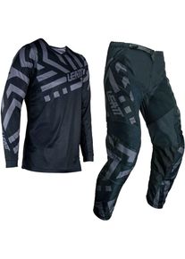 Leatt 3.5 S24 Stealt, set jersey/textiel broek kinderen , kleur: zwart/grijs , maat: L