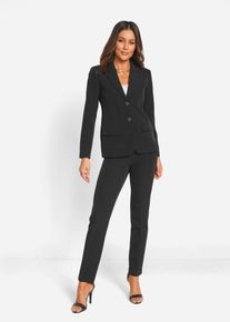 bonprix Femei Costum cu pantaloni (set/2 piese), negru, 54