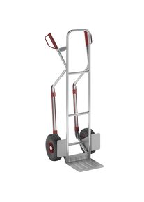 eurokraft pro Steekwagen van aluminium, model XL: grote steekplaat en sleeplatten, met vaste steekplaat