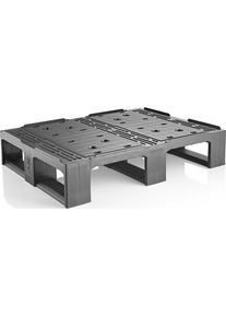 ratioform Halve kunststof pallet, zwart, vanaf 10 stuks