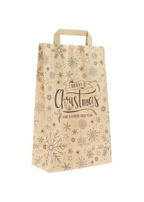 Weihnachts-Papiertragetasche Merry Christmas, VE 250 Stk, Innenmaße 220 x 110 x 360 mm, ab 5 VE ratioform