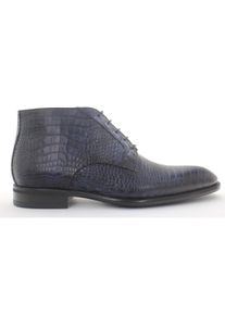 Giorgio 79408 blauwe halfhoge leren veterschoen leer met mooie print