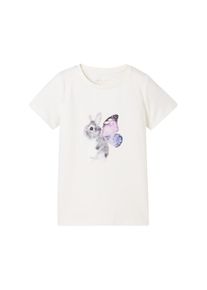Tom Tailor Kinder T-Shirt mit Bio-Baumwolle, weiß, Fotoprint, Gr. 104/110, baumwolle