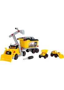 klein Spielzeug-LKW »Cat® - Schraubtruck Set 4in1«, (Set, 96 tlg.)