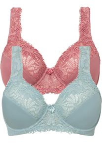Minimizer-BH med vatterte stropper (2-pack), grå, størrelse 85C, bonprix