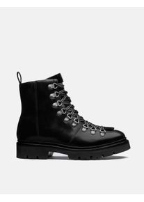 Womens Grenson Nanette Ski Boot (Leather/Shearling) - Black