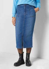 Gonna di jeans con spacco, Blu, Taglia 44, bonprix