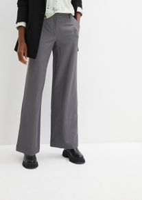 Pantaloni con pinces vita alta e cinta comoda - Grigio - Taglia 44 - bonprix