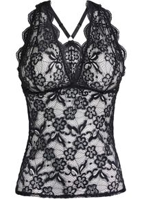 Top in pizzo - Nero - Taglia 50 - bonprix
