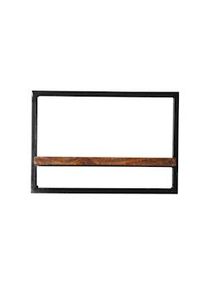 SIT-MÖBEL SIT Möbel estantería de pared de madera de mango con chatarra y 1 balda en natural|50 x P25 x H75 cm|09239-01|Serie PANAMA