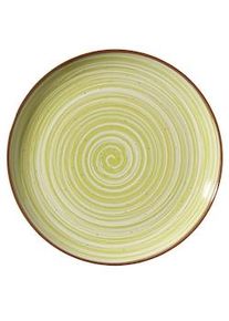 METRO Professional Bajo plato Madleen, cerámica de gres, Ø 31 cm, verde, 6 unidades