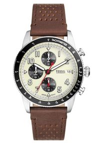 Fossil Dames Analoog horloge ivoor / bruin / zwart / zilver One Size