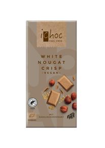 iChoc Bio White Nougat Crisp Reismilchschokolade 80g