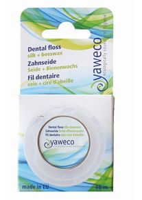 Yaweco Zahnseide aus reiner Seide und Bienenwachs, 40m -Biologisch abbaubare Spenderdose