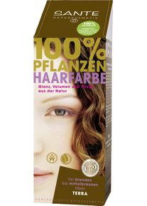 Sante Haarfarbe Terra erdbraun - 100% Pflanzen Haarfarbe für blondes bis mittelbraunes Haar