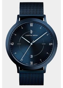 Men's Automatic Watch – Blue - Brushed Steel Case, Sapphire Glass, Mesh Bracelet - 38h Power Reserve, 42mm , Swiss Automatic Movement - Lilienthal