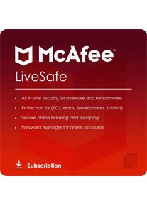Mcafee LiveSafe 2025 1 Device 1 Year