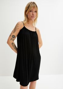 bonprix Femei Rochie din jerse din viscoză fluidă, negru, 40/42