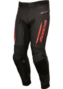 Modeka Valyant, leren broek , kleur: zwart/rood , maat: 25