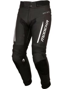 Modeka Valyant, leren broek , kleur: Zwart/Wit , maat: 26