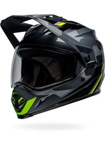 Bell MX-9 Adventure MIPS Alpine Camo, casco enduro , colore: Nero/Grigio/Giallo Fluo , dimensione: L